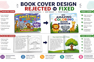 fix rejected cover and format the interior for amazon kdp