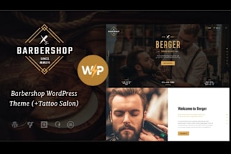 do barbershop and hairdresser tattoo salon website design