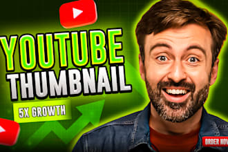 design catchy youtube thumbnail in 24 hours