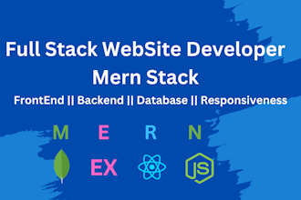 create full stack website as mern stack developer node react mongodb express