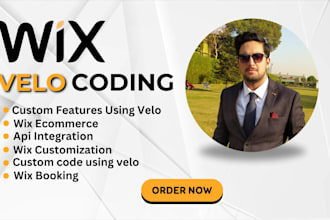 develop custom wix features using wix code, velo