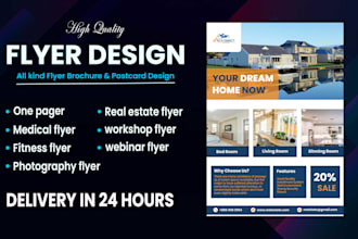 design one pager, medical, workshop, seminar, webinar, flyer poster and brochure