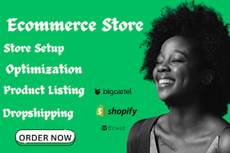 design shopify bigcommerce website big cartel and ecwid
