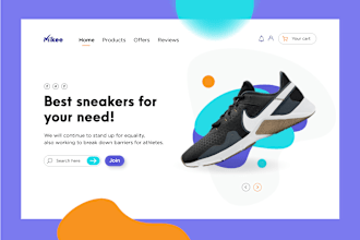 do responsive landing page, web pages, website ui ux design by figma