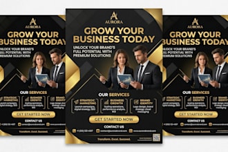 design modren professional flyer, poster,or social media ad