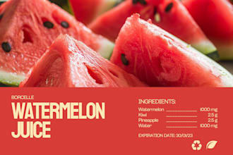 do simple and modern label design for you