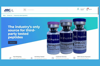 build peptide website nutraceutical supplement website sarms store peptide store
