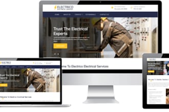 design electrician handyman painting plumbing wordpress website