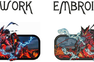 do embroidery digitizing design into dst pes pxf in 1 hour