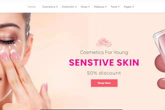 design skincare shopify store beauty website cosmetics shopify store