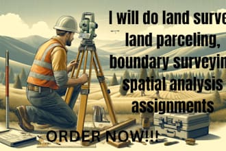 do land survey land drawing, boundary surveying spatial analysis assignments