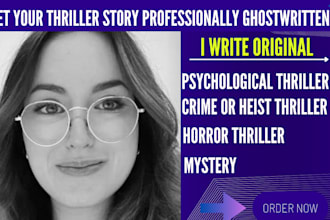 ghostwrite or rewrite crime or thriller story
