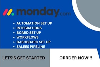 do monday set up,  monday automations, monday integration