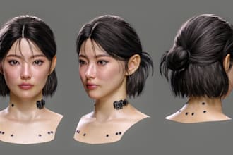 create 3d realistic character for film or game in blender maya ue5 cc4 iclone8