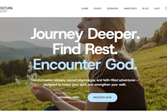 design wix church website ministry website missionary website bible website