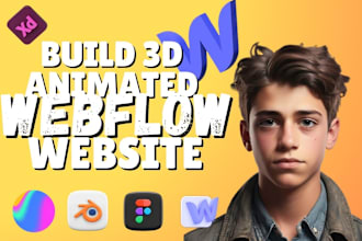 build 3d animated webflow website 3d spline animation threejs gsap css animation