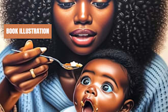 3d african american children illustration book illustrator children book story
