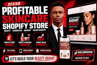 design profitable skincare shopify store beauty cosmetics makeup salon website