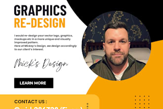 recreate, redesign, vectorize, vector trace and modify your logo and graphics