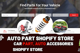 build responsive auto part shopify store auto part car accessories website