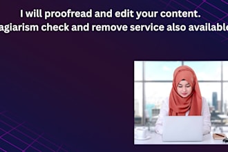 professionally proofread, paraphrase and edit your content