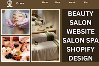 design beauty website salon spa shopify skincare dropshipping store