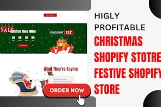 build profitable christmas shopify store christmas dropshiping festive store