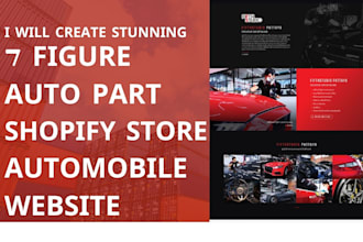 create stunning 7 figure auto part shopify store automobile website