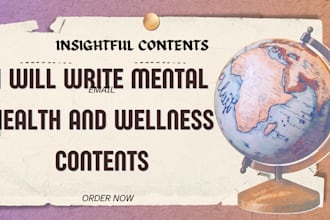 research and create inspiring mental health and wellness content