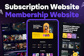 develop membership website, subscription website, paywall