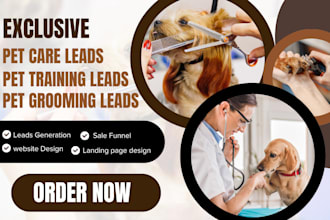 generate pet care pet product leads pet training pet grooming leads pet website