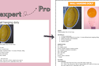 edit and layout your crochet or knitting pattern