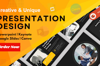 design and edit powerpoint template, canva presentation, google slides, keynote