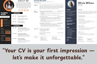 design a modern and professional resume or CV