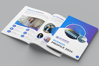 do business company profile booklet flyer trifold brochure design