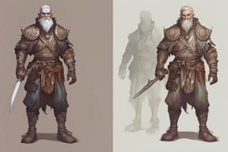make a d and d character art illustration for you