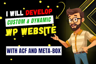 develop and clone wordpress websites from scratch using acf, cpt, and meta box