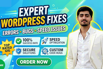 fix wordpress issues, errors, bugs, and website problems