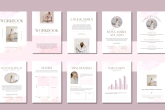 design unique lead magnet, ebook, pdf and workbook