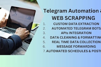 create telegram bot to automate tasks and professional web scrapping  via python