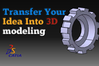 do  3d cad design , assembly and surface design in catia