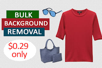 do clipping path, background removal, cropping, resizing on bulk photos