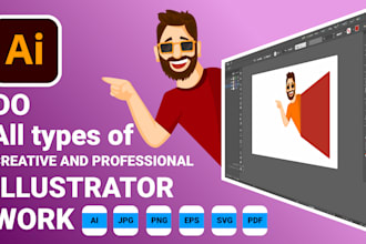 do anything on adobe illustrator, logo, redraw image, vector art, illustration