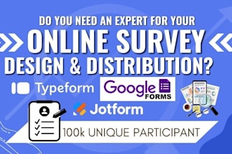 design online survey google forms, jotform, outgrow for USA, spain participants