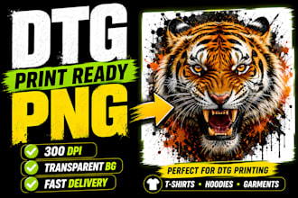 create dtg print ready png for t shirt printing