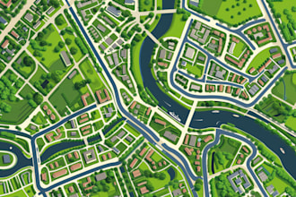 draw a unique vector or isometric map