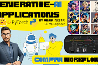 train diffusion models and develop custom comfyui workflows