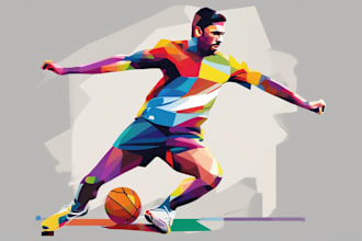 draw wpap pop art sport potrait