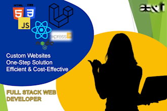 be your web developer in PHP laravel, postman, HTML, CSS, js, reactjs