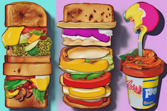 make a food pop art of your food